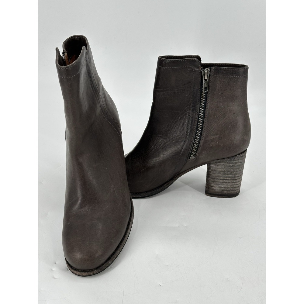 Frye Addie Inside Zip Booties‎ Smoke Size 10B